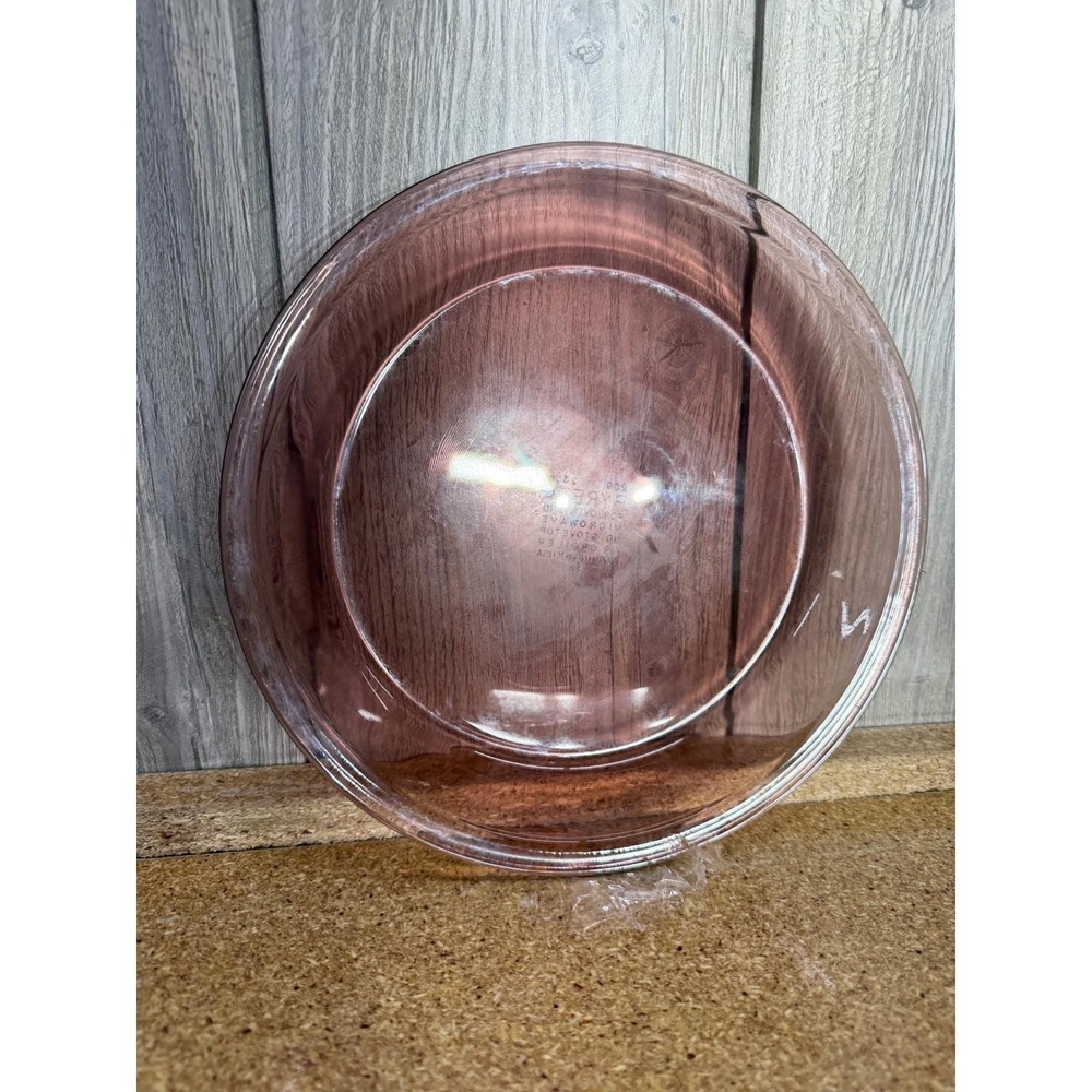 Vintage Pyrex Visions Cranberry Glass 9 Inch Pie Plate Dish 209 23cm Corning USA